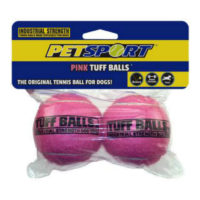 Petsport Pink Tuff Balls 2 PK, 7 cm