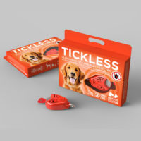 TickLess Pet, Ultrasonic Tick and Flea Repeller, Orange