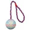 Trixie Ball on a Rope Natural Rubber dog toy