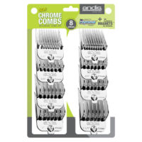 Andis Chrome Plated Magnetic Snap On Combs 8-Piece Set