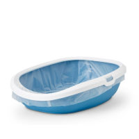 Savic Gizmo Cat Litter Tray with Rim Blue