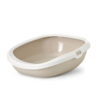 Savic Gizmo Cat Litter Tray with Rim Mocha