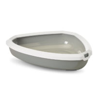 Savic Rincon Corner Cat Litter Tray with Rim