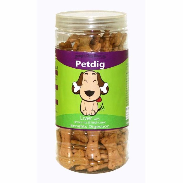 Buy Petdig Liver with Brown Rice & Carrot Dog Biscuits, 400gm Online at