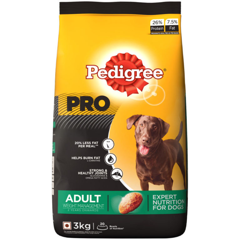 Buy Pedigree Professional Adult Weight Management Dry Dog Food, 3kg