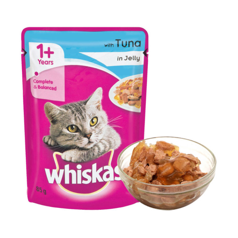 Buy Whiskas Adult Tuna in Jelly Wet Cat Food Pouch, 85gm Online at Low