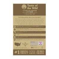 Taste of the Wild Canyon River Grain Free Dry Cat Food back