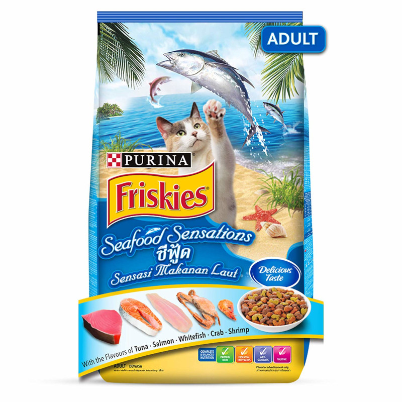 Buy Purina Friskies Seafood Sensations Adult Dry Cat Food Online at Low