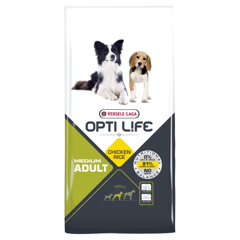 Buy Versele Laga Opti Life Adult Medium Dry Dog Food Online at Low ...